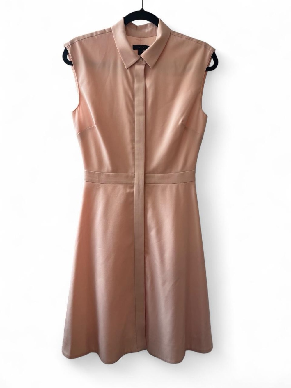 J. Crew Sleeveless Blush Shirt Dress
